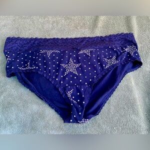 New Torrid Navy Blue Star Clusters Cheeky Panty Underwear Size 4 4X